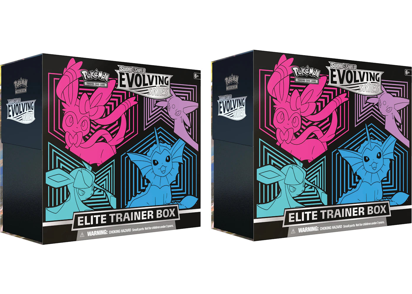 Pokémon TCG Sword & Shield Evolving Skies Elite Trainer Box (Glaceon/Vaporeon/Sylveon/Espeon) 2x Lot