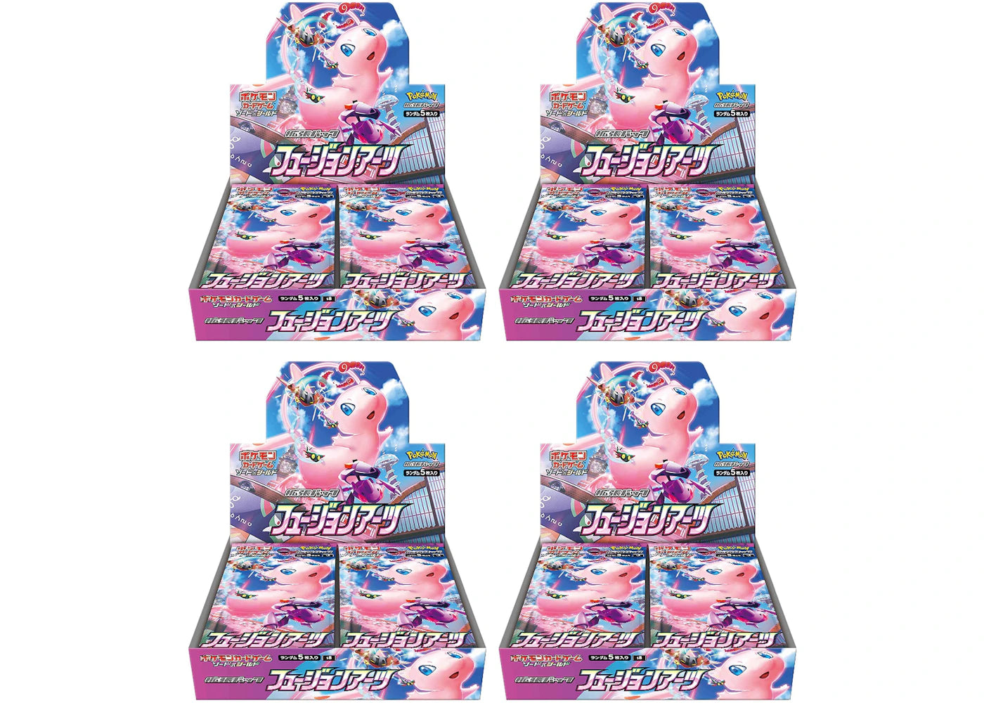 Pokémon TCG Sword & Shield Expansion Pack Fusion Arts Box (Japanese) 4x Lot