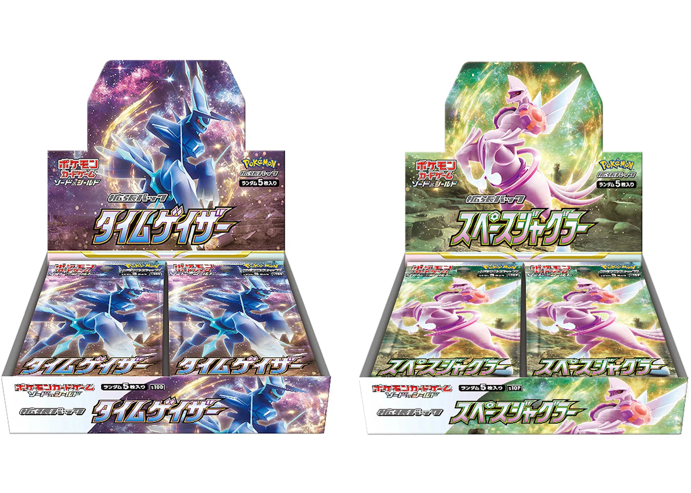 Pokémon TCG Sword & Shield Expansion Pack S10D Time Gazer/S10P Space Juggler Booster Box (Japanese) 2x Bundle