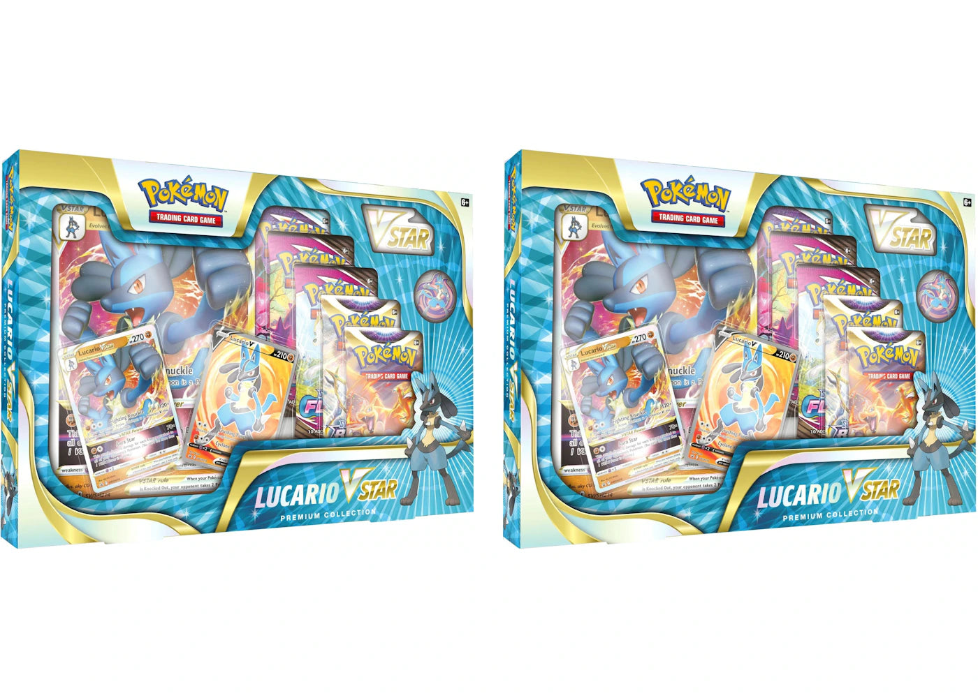 Pokémon TCG Sword & Shield Lucario VSTAR Premium Collection Box 2x Lot