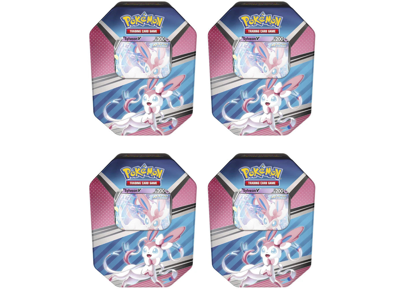 Pokemon TCG V Heroes Sylveon V Tin (4 Packs) 4x Lot