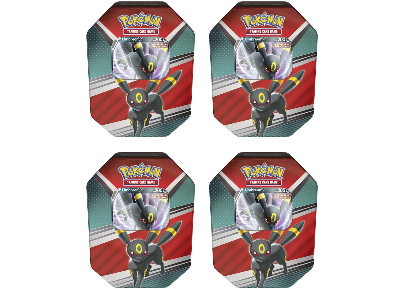 Pokémon TCG V Heroes Umbreon V Tin (4 Packs) 4x Lot