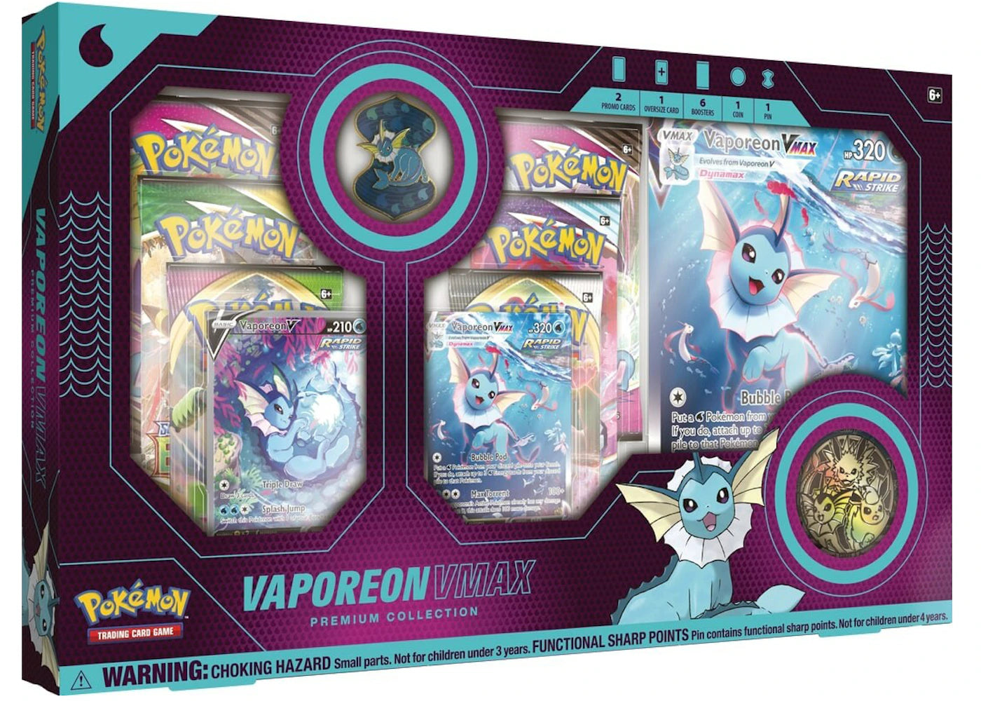 Pokémon TCG Vaporeon V VMAX Premium Collection Box (US Version)