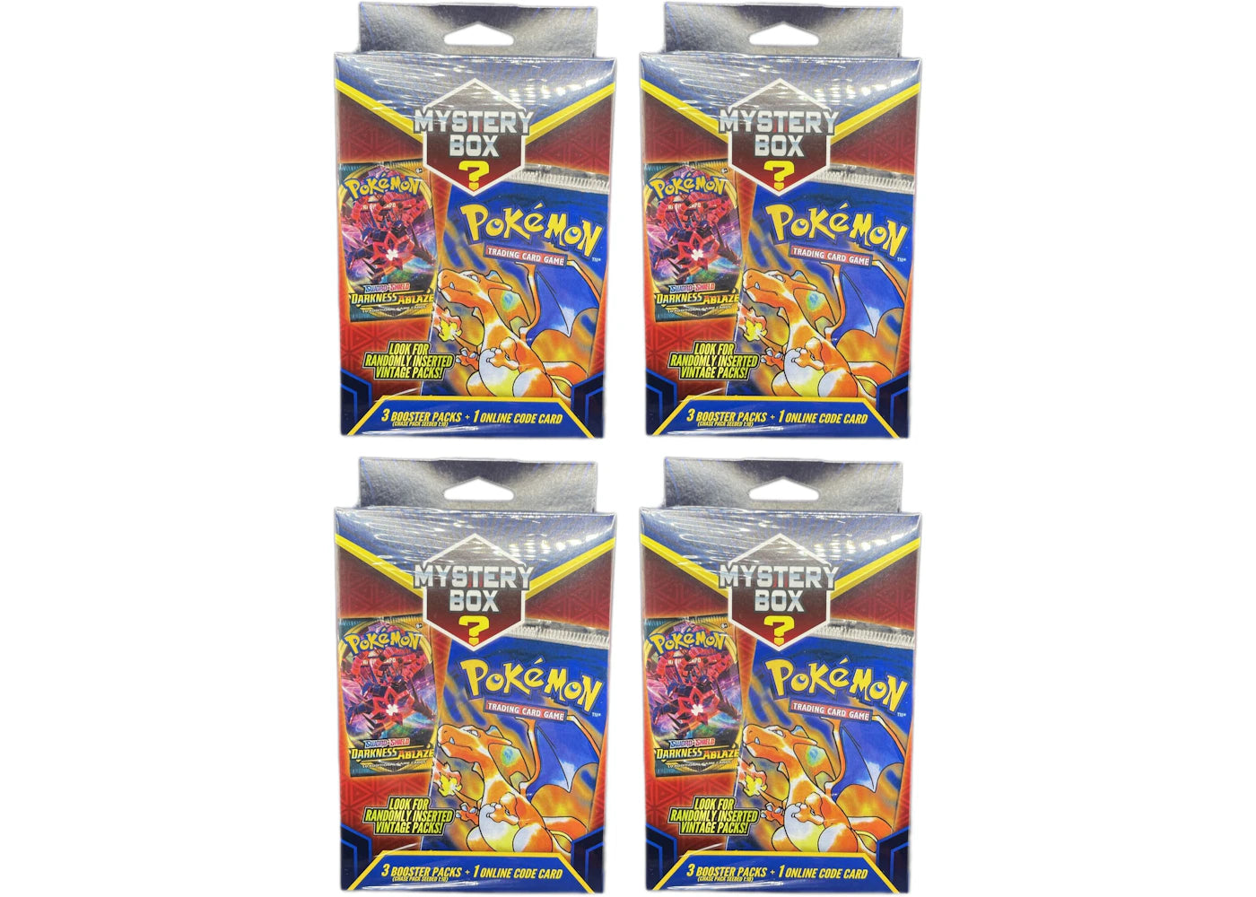 Pokémon TCG Walmart Mystery Box (3 Booster Packs) 4x Lot