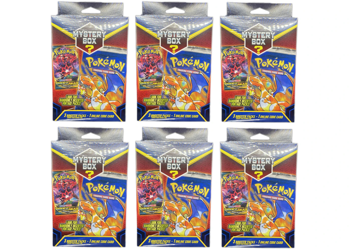 Pokémon TCG Walmart Mystery Box (3 Booster Packs) 6x Lot
