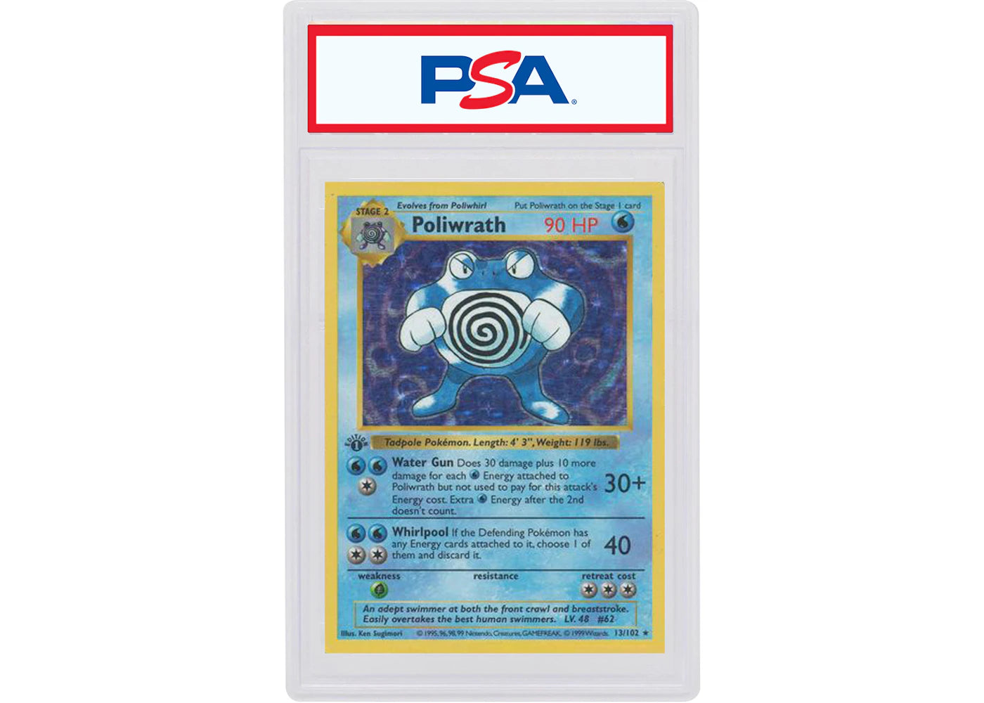 Poliwrath-Holo 1999 Pokemon TCG Base Set 1st Edition #13/102 (PSA or BGS Graded)