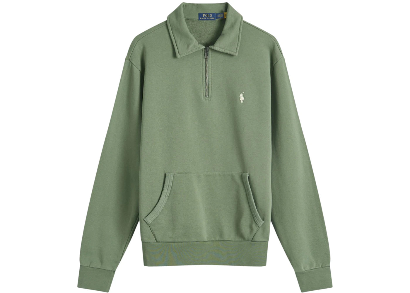 Polo Ralph Lauren Loopback Fleece Quarter-Zip Sweatshirt Cargo Green