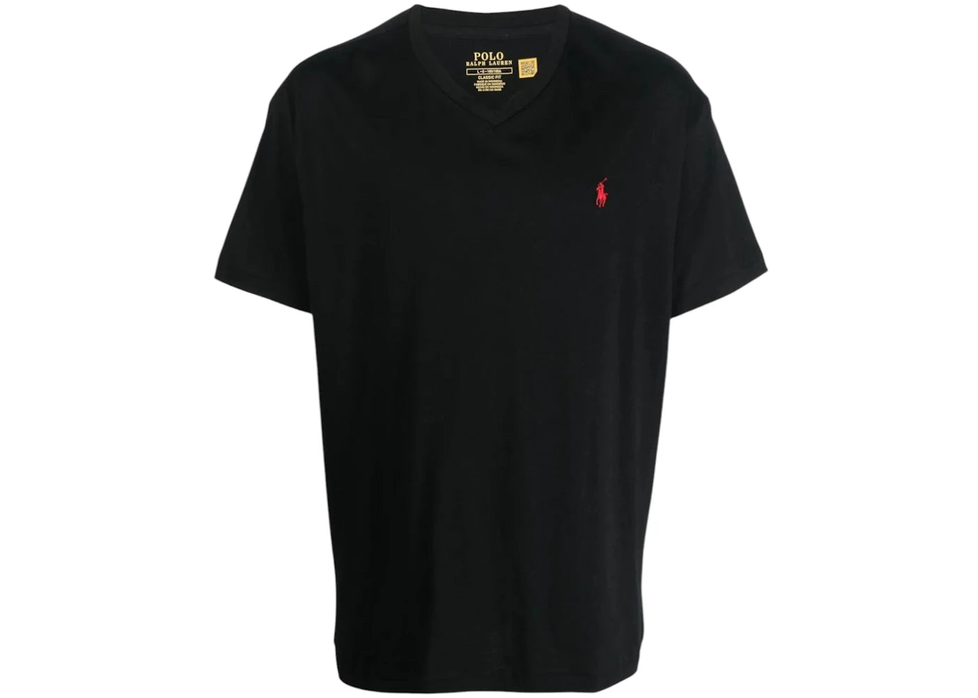 Polo Ralph Lauren Short Sleeve V-Neck Classic Fit T-shirt Rl Black