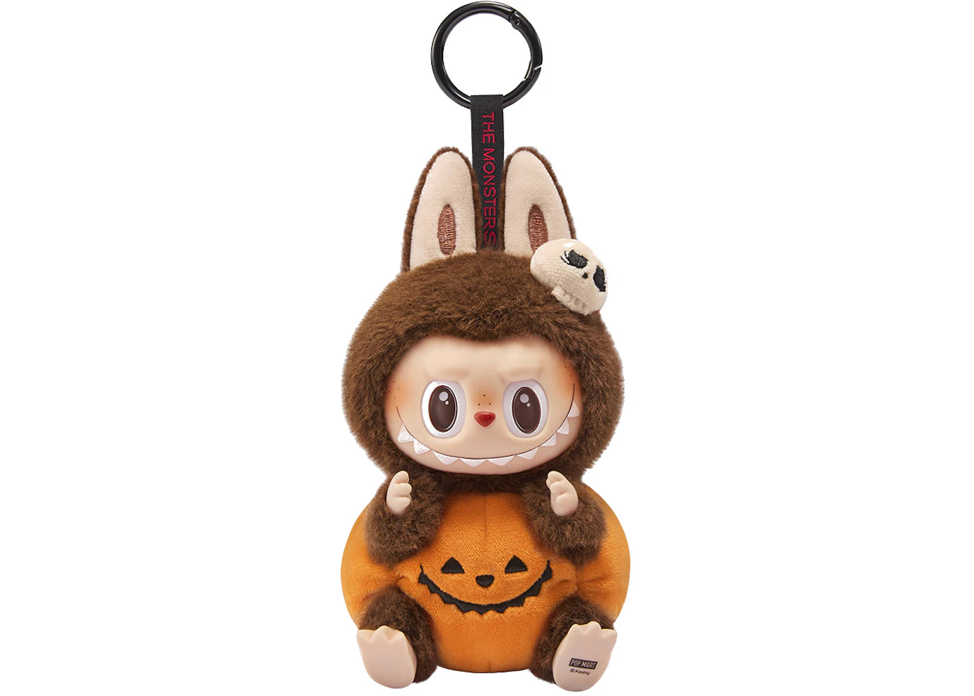 Pop Mart Labubu Happy Halloween Party Series-Sitting Pumpkin Vinyl Plush Pendant