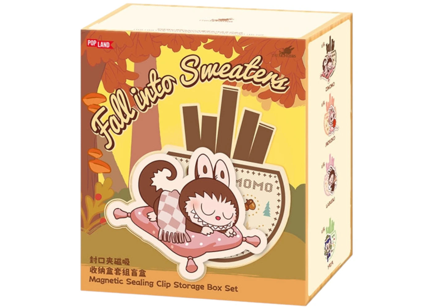 Pop Mart Labubu The Monsters Fall into Sweaters Series Magnetic Sealing Clip Single Blind Box