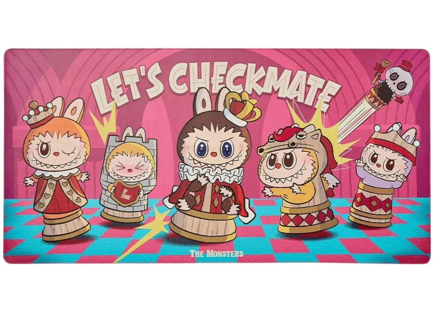 Pop Mart Labubu The Monsters Let's Checkmate Series Computer Desk Mat