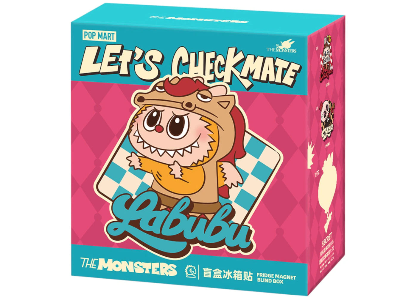 Pop Mart Labubu The Monsters Let's Checkmate Series Fridge Magnet Single Blind Box