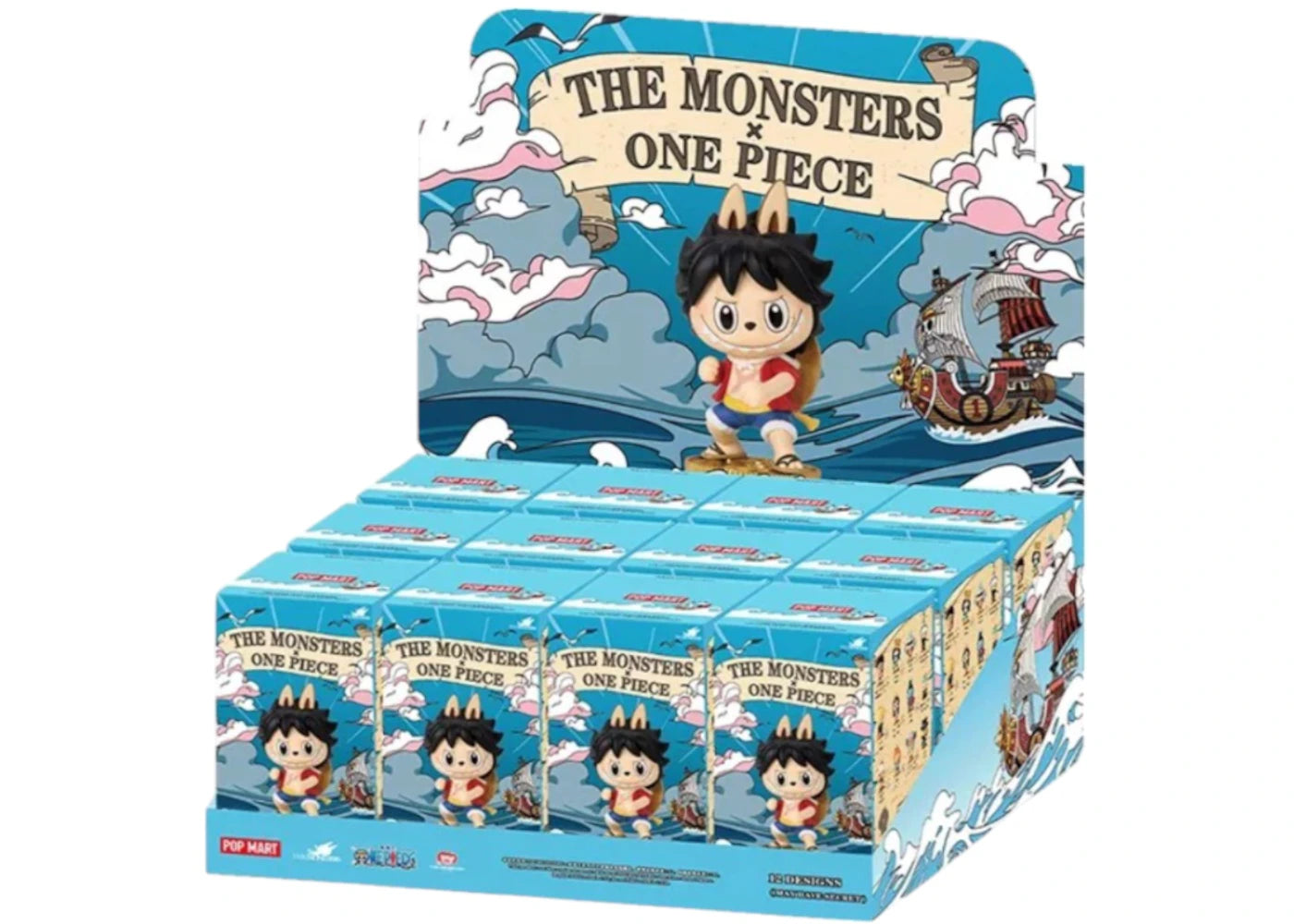 Pop Mart Labubu The Monsters x One Piece Series Sealed Case (12 Blind Boxes)