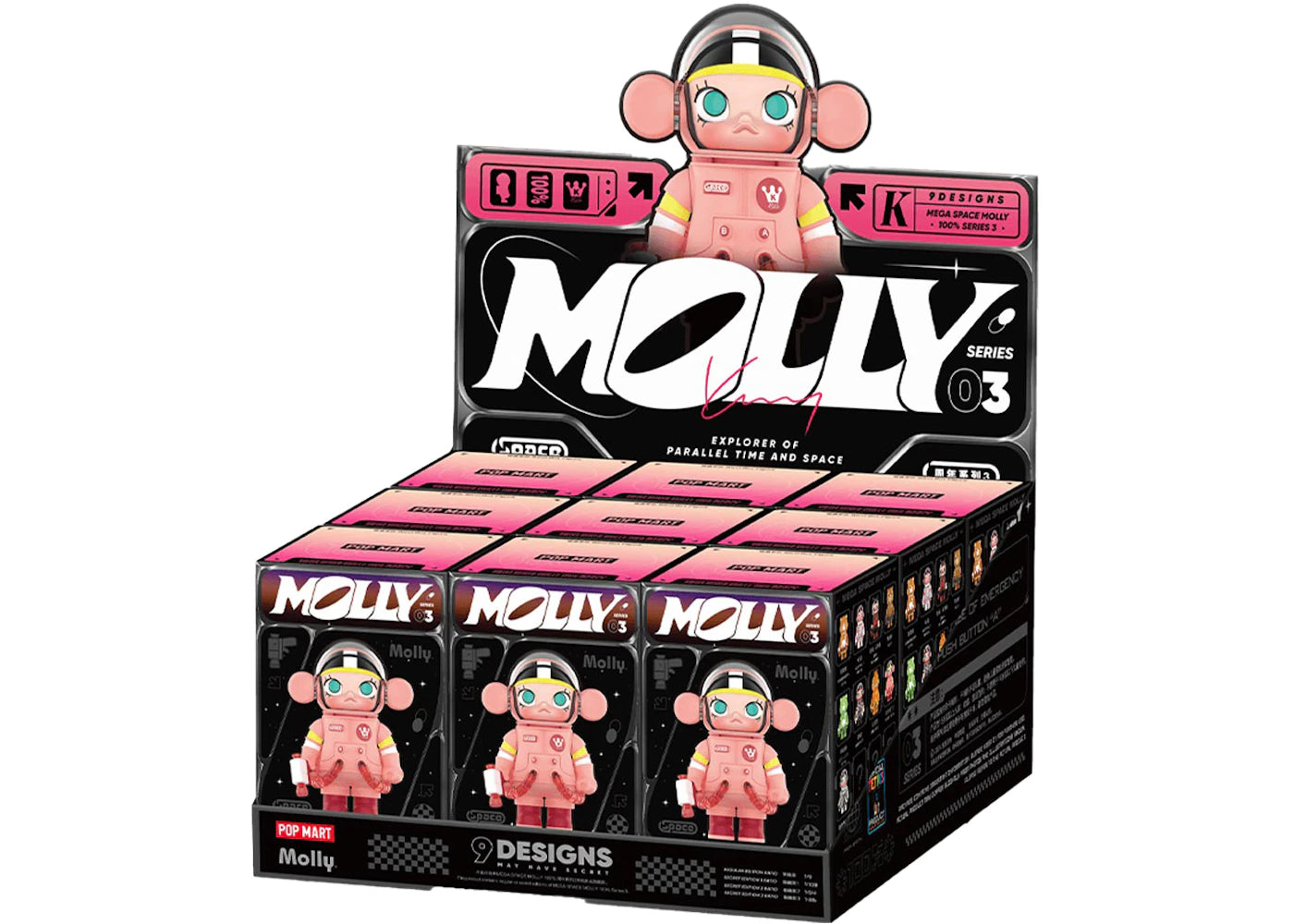 Pop Mart Mega Space Molly 100% Series 3 Sealed Case (9 Blind Box)