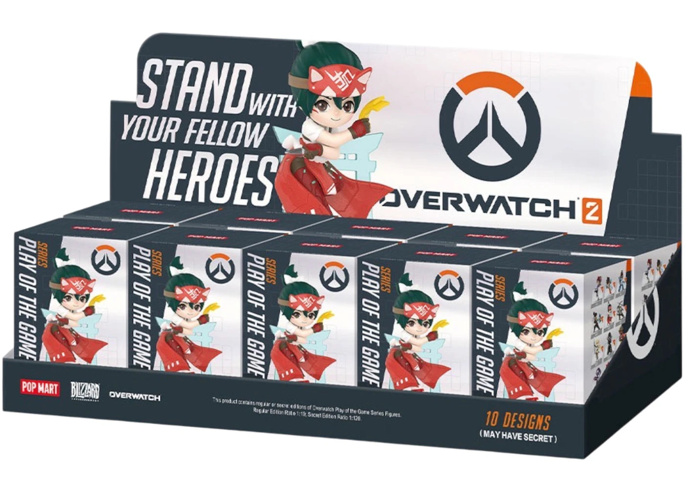 Pop Mart Overwatch Play of the Game Series Figures Sealed Case (10 Blind Box)