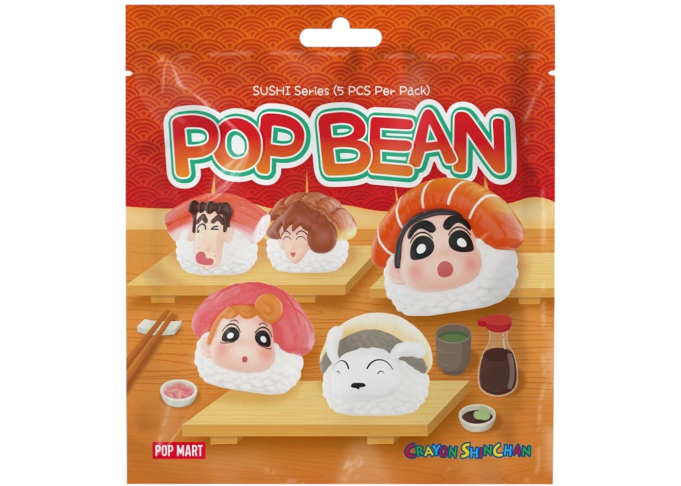 Pop Mart Pop Bean Crayon Shinchan Sushi Series Single Pack Single Blind Box