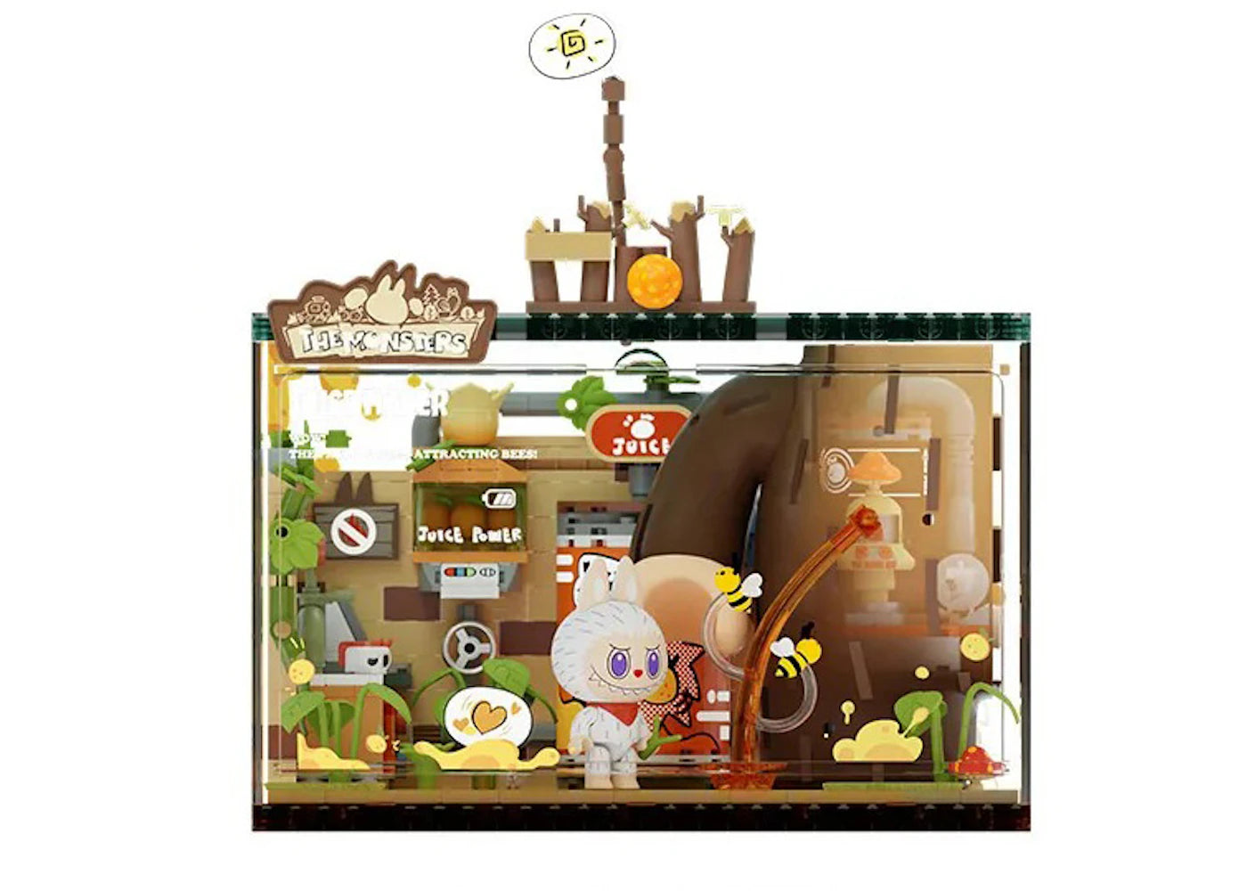 Pop Mart Pop Blocks Labubu The Monsters Forest Secret Base Series Blocks Juice Maker P10002 Building Block