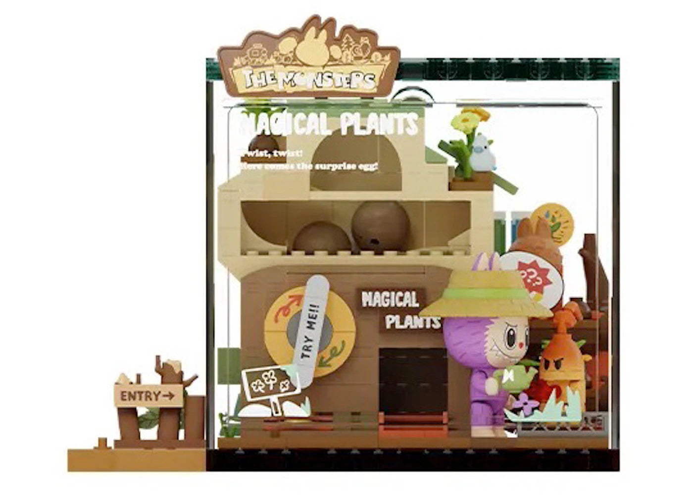 Pop Mart Pop Blocks Labubu The Monsters Forest Secret Base Series Blocks Part 2 Magical Plants P10005 Block Figure