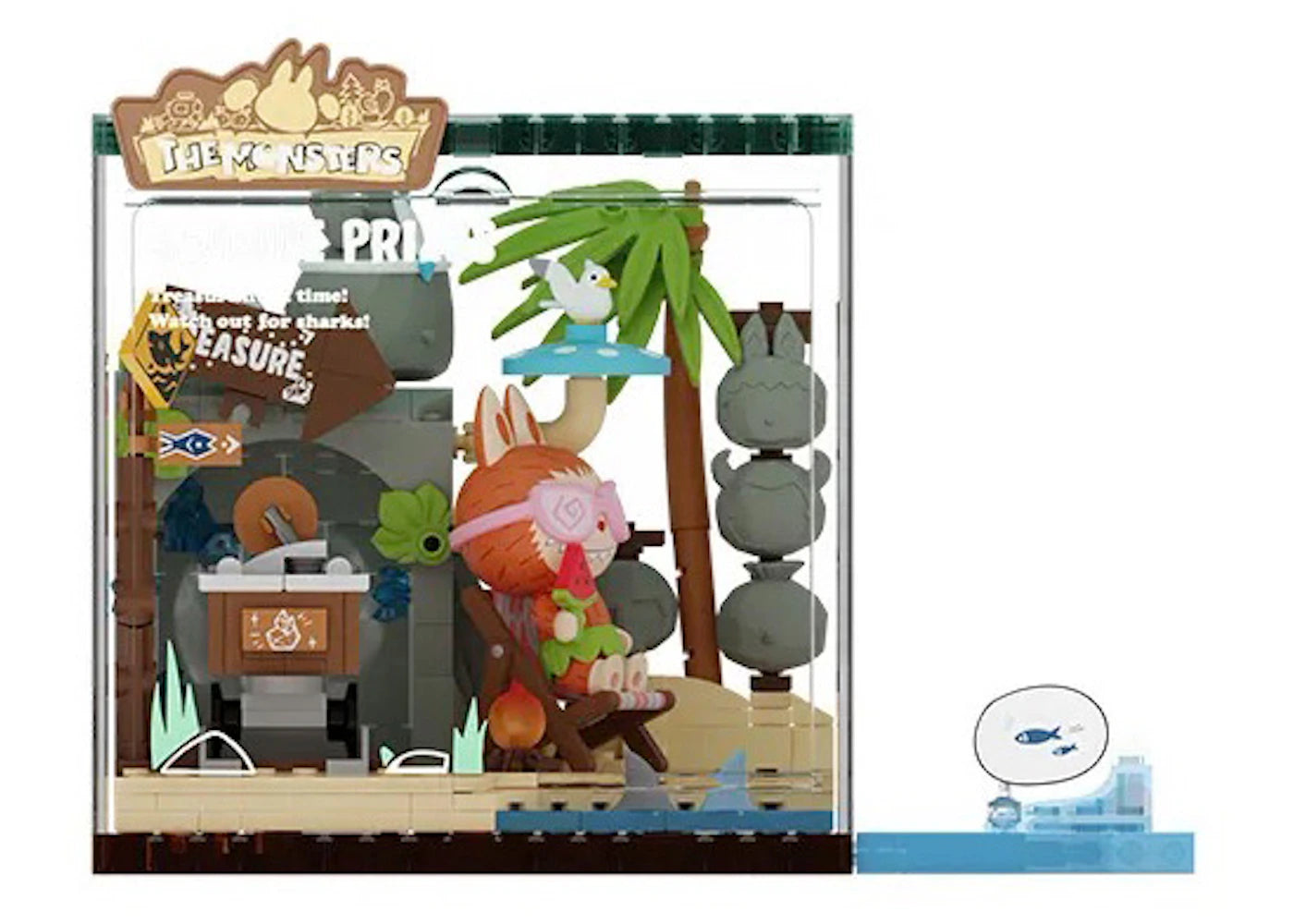 Pop Mart Pop Blocks Labubu The Monsters Forest Secret Base Series Blocks Part 2 Seaside Prizes P10008 Block Figure