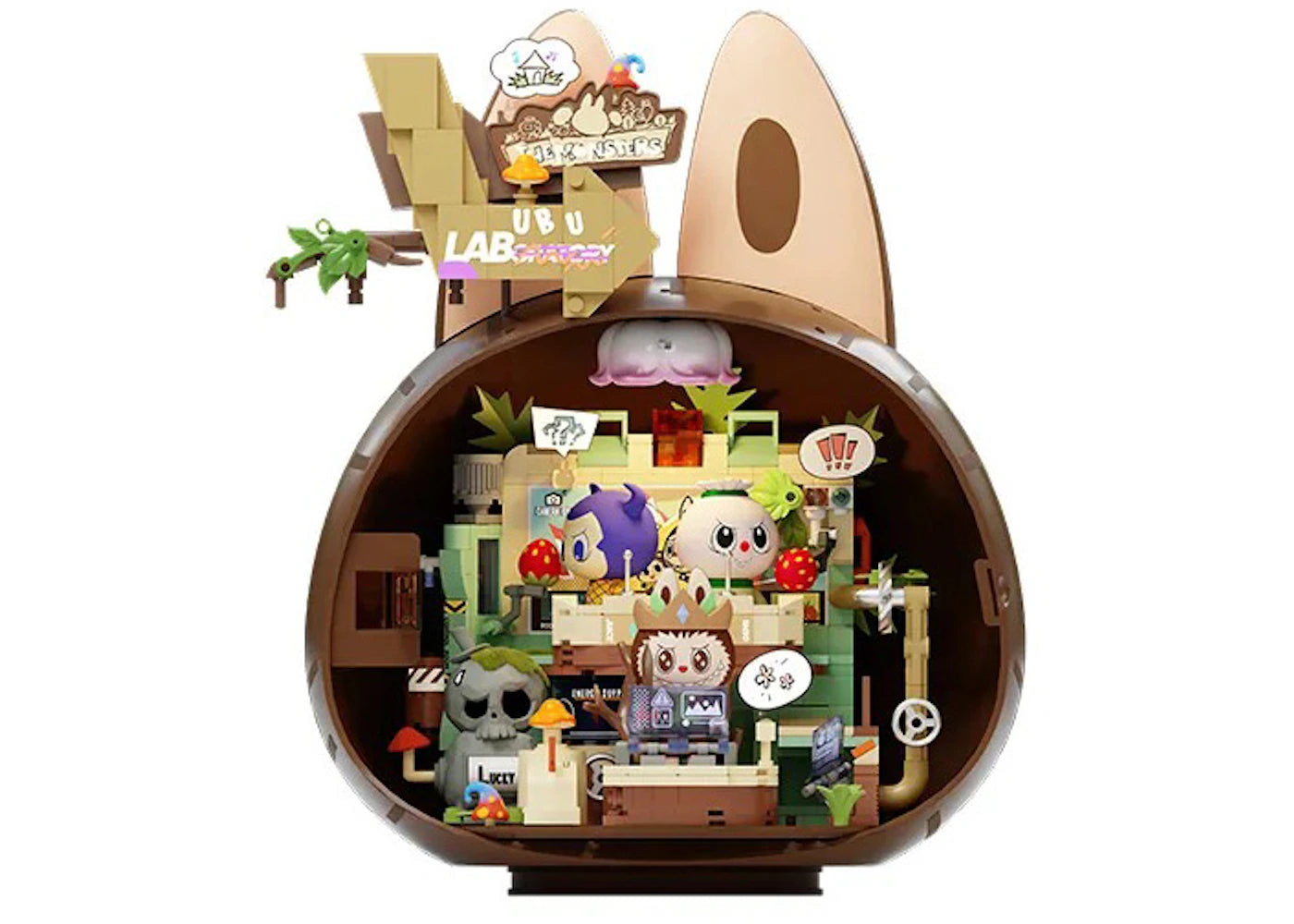 Pop Mart Pop Blocks Labubu The Monsters Forest Secret Base Series Blocks Playful Home P10000 Building Block