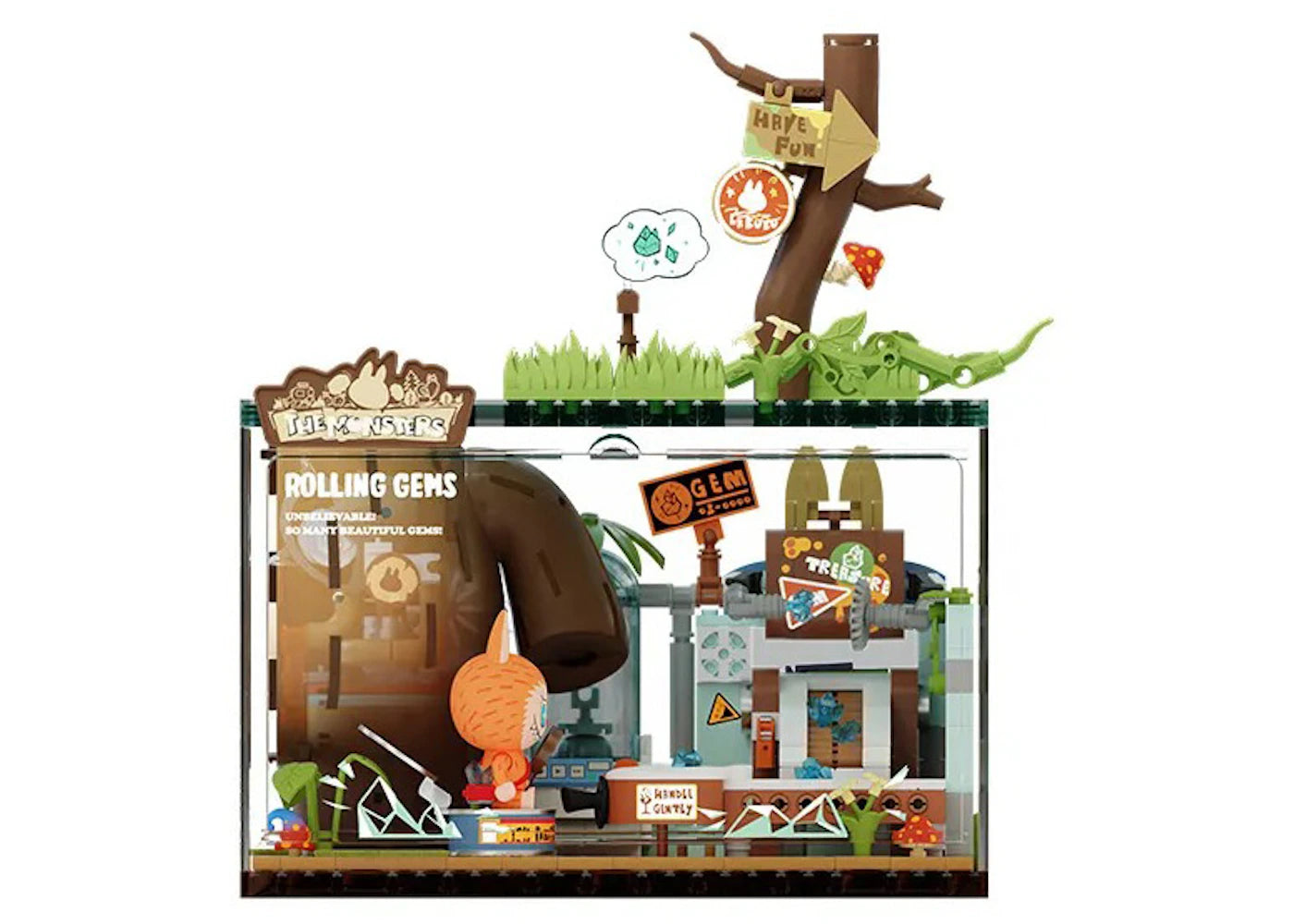 Pop Mart Pop Blocks Labubu The Monsters Forest Secret Base Series Blocks Rolling Gems P10001 Building Block