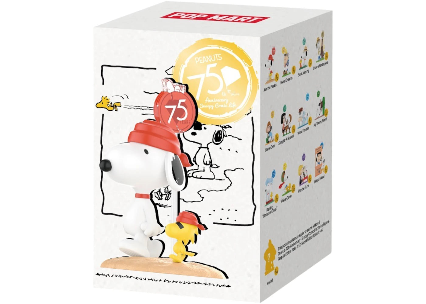Pop Mart Peanuts 75th Anniversary Snoopy Comic Life Series Figures Single Blind Box