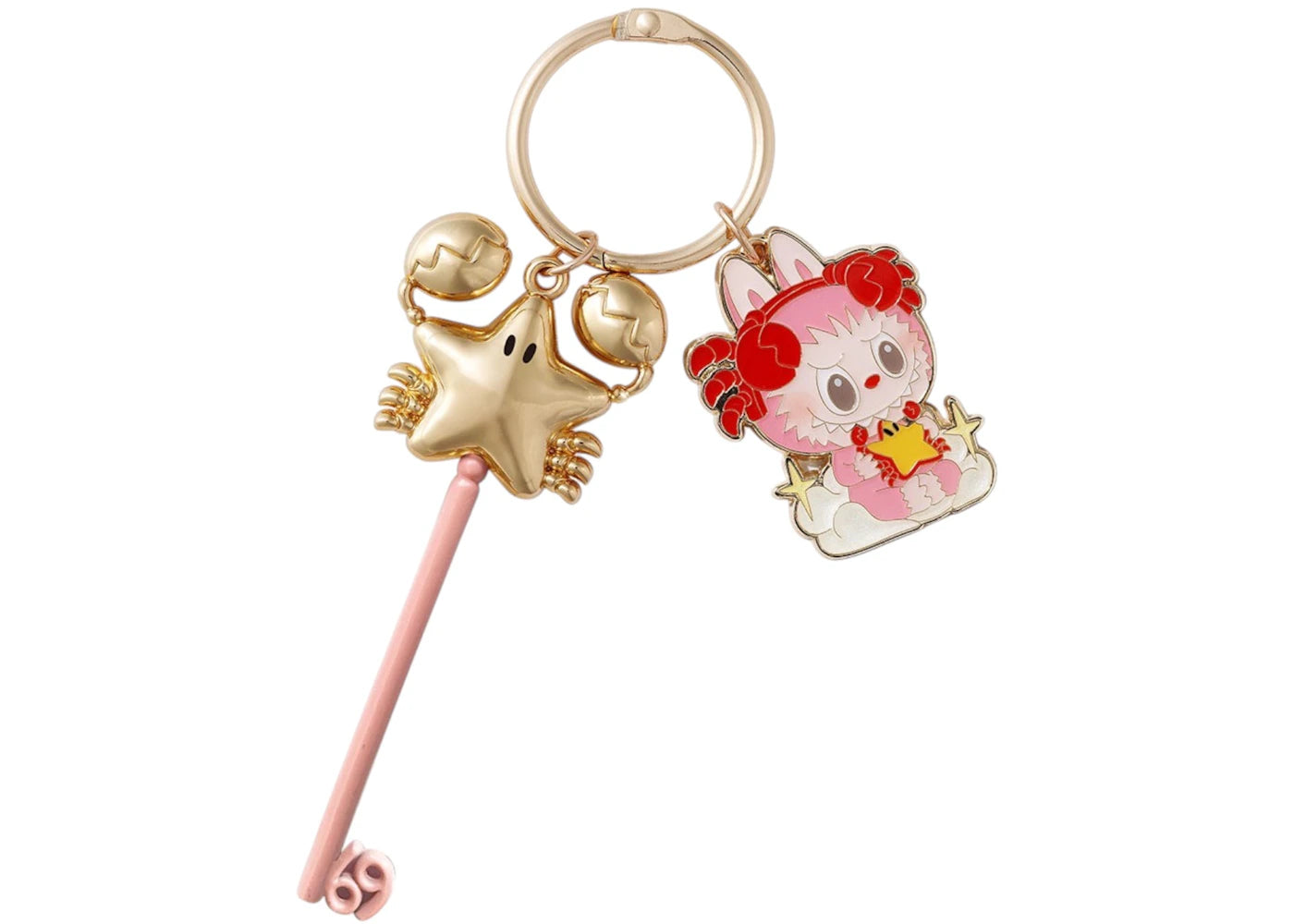 Pop Mart The Monsters Labubu Constellation Series Cancer Key Pendant