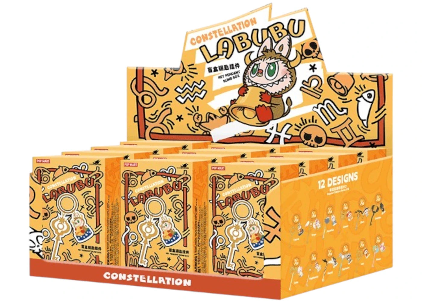 Pop Mart The Monsters Labubu Constellation Series Key Pendant Sealed Case (12 Blind Box)