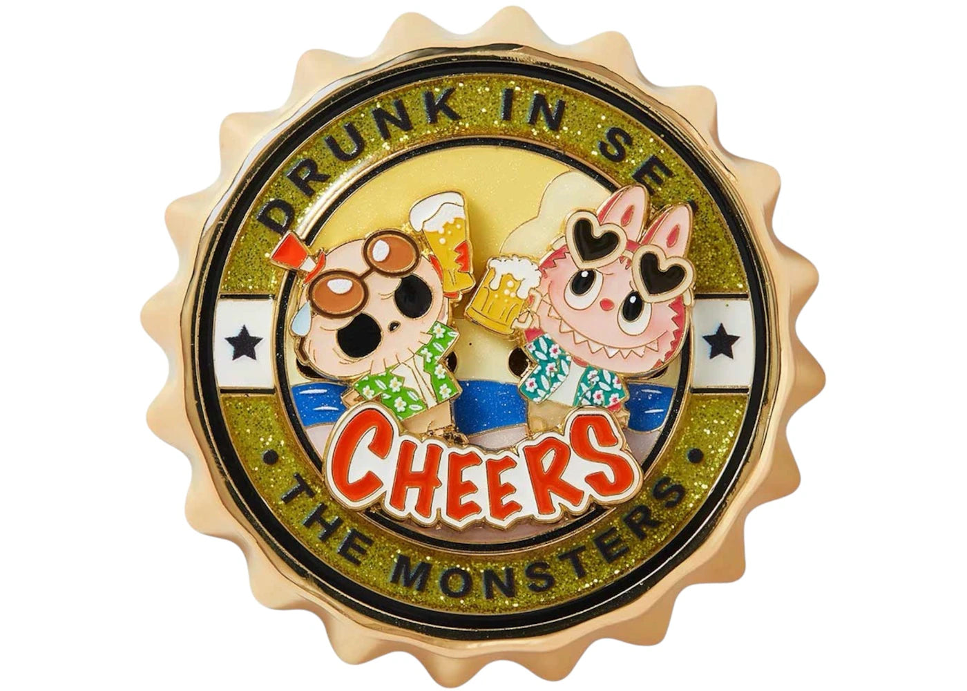 Pop Mart The Monsters Labubu Enchanted by the Seaside Series Cheers! Fridge Magnet