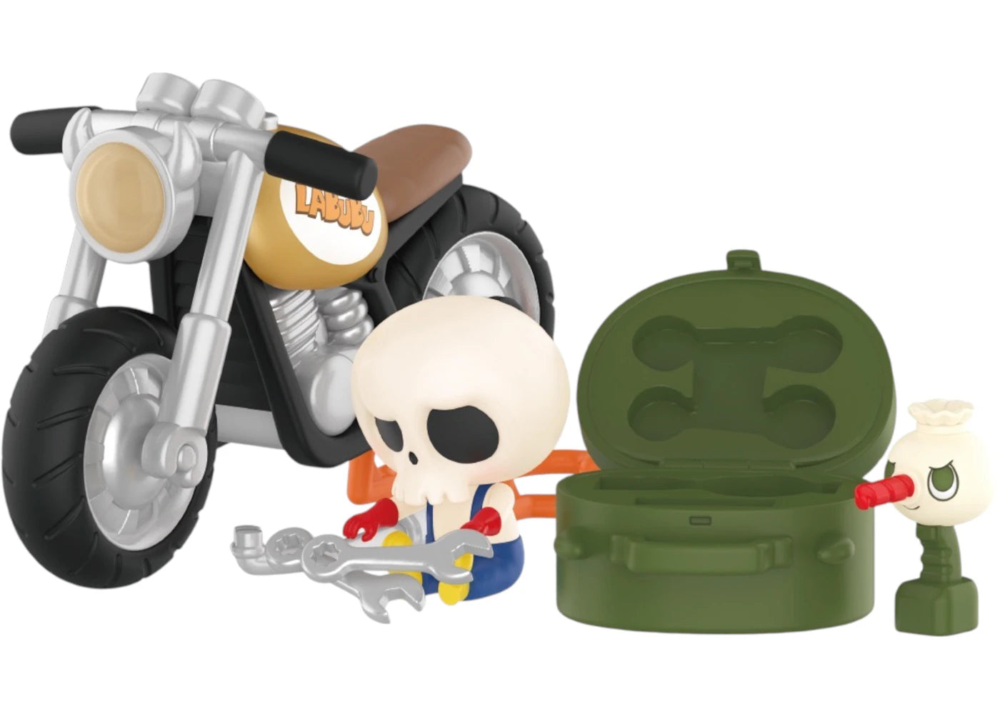 Pop Mart The Monsters Labubu Home of Elves Series Car Mechanic Figure