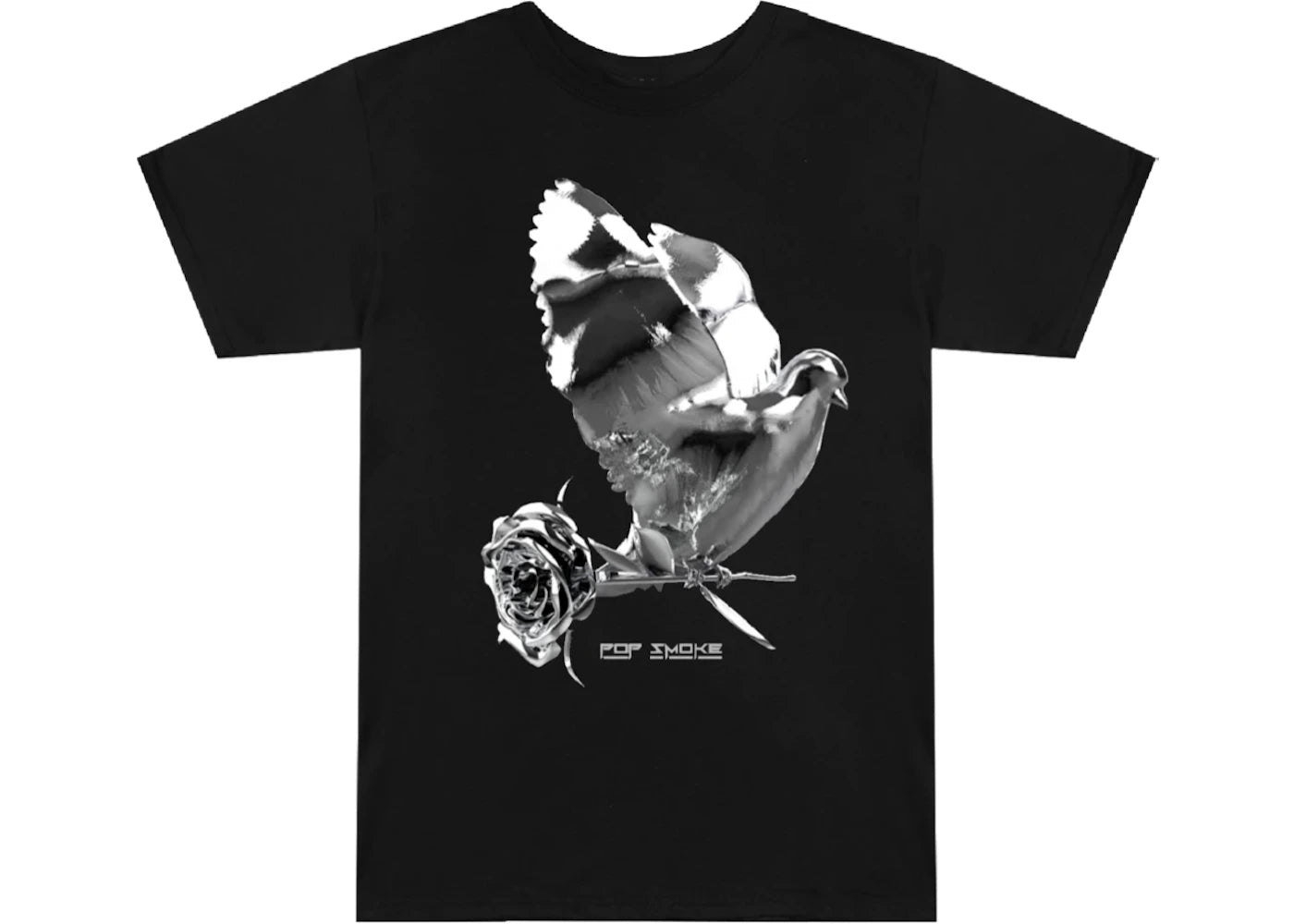 Pop Smoke Dove + Rose T-Shirt Black