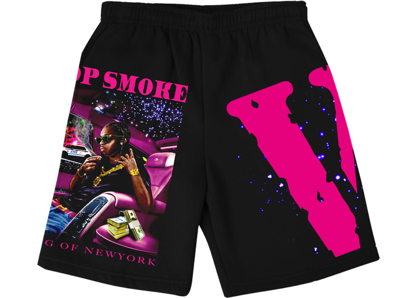Pop Smoke x Vlone King Of NY Shorts Black