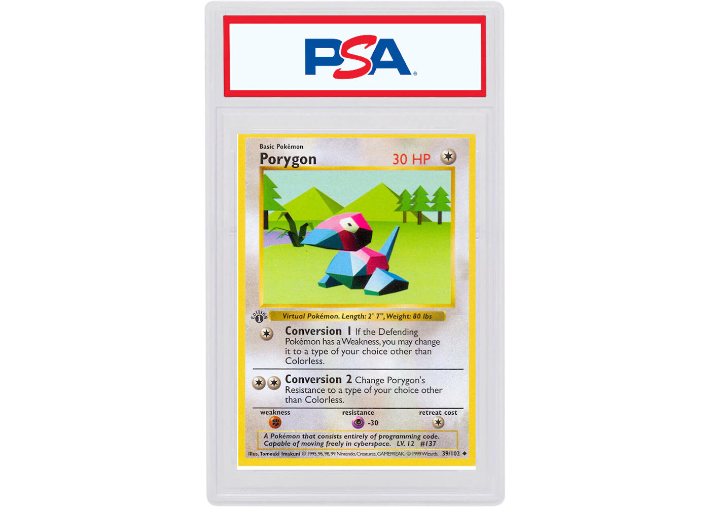 Porygon 1999 Pokemon TCG Base Set 1st Edition #39/102 (PSA or BGS Graded)