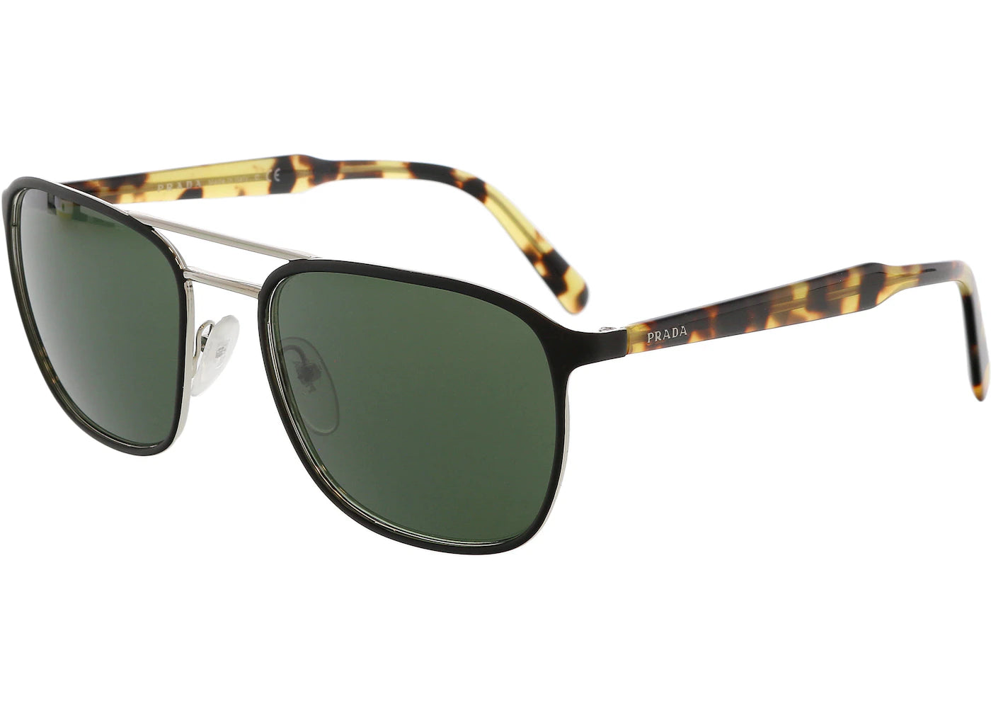 Prada Aviator Sunglasses Black/Green (0PR 75VS 5240B256)