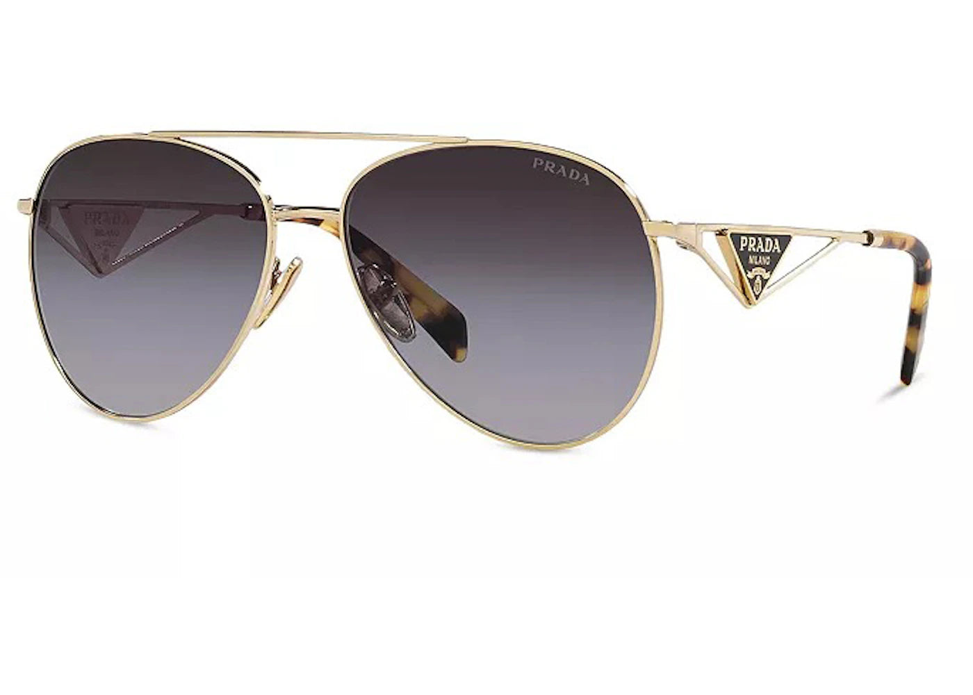 Prada Aviator Sunglasses Gold/Gray Gradient (SPR73Z ZVN-5D1)