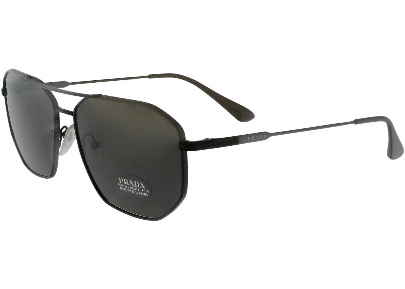 Prada Aviator Sunglasses Grey/Black (0PR 64XS 1AB731)