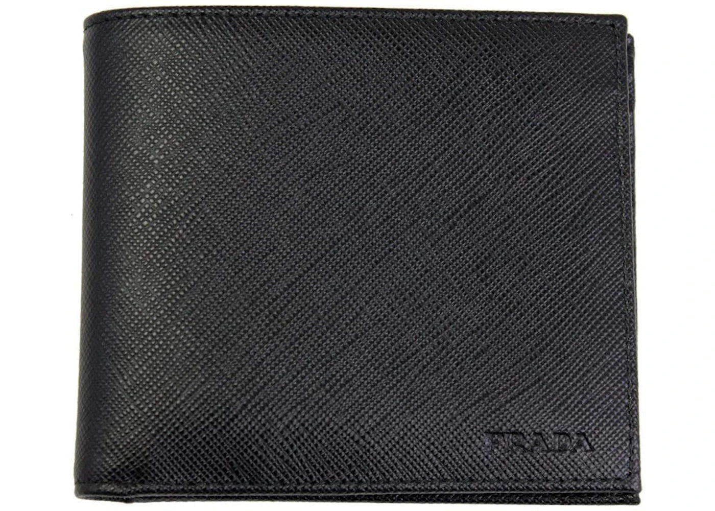 Prada Bi-Fold Wallet Saffiano Leather Bluette
