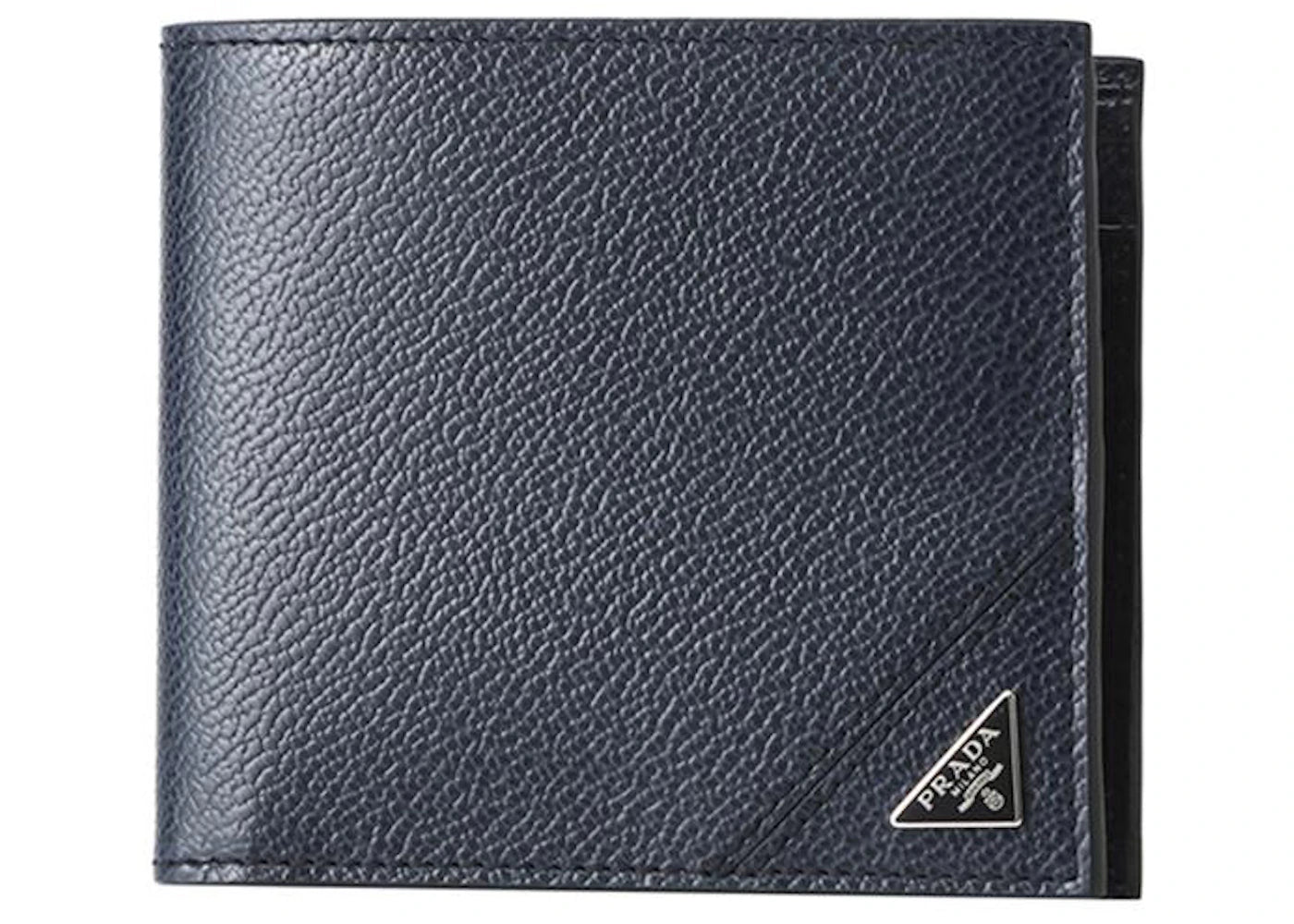 Prada Bifold Wallet (4 Card Slot) Saffiano Leather Navy
