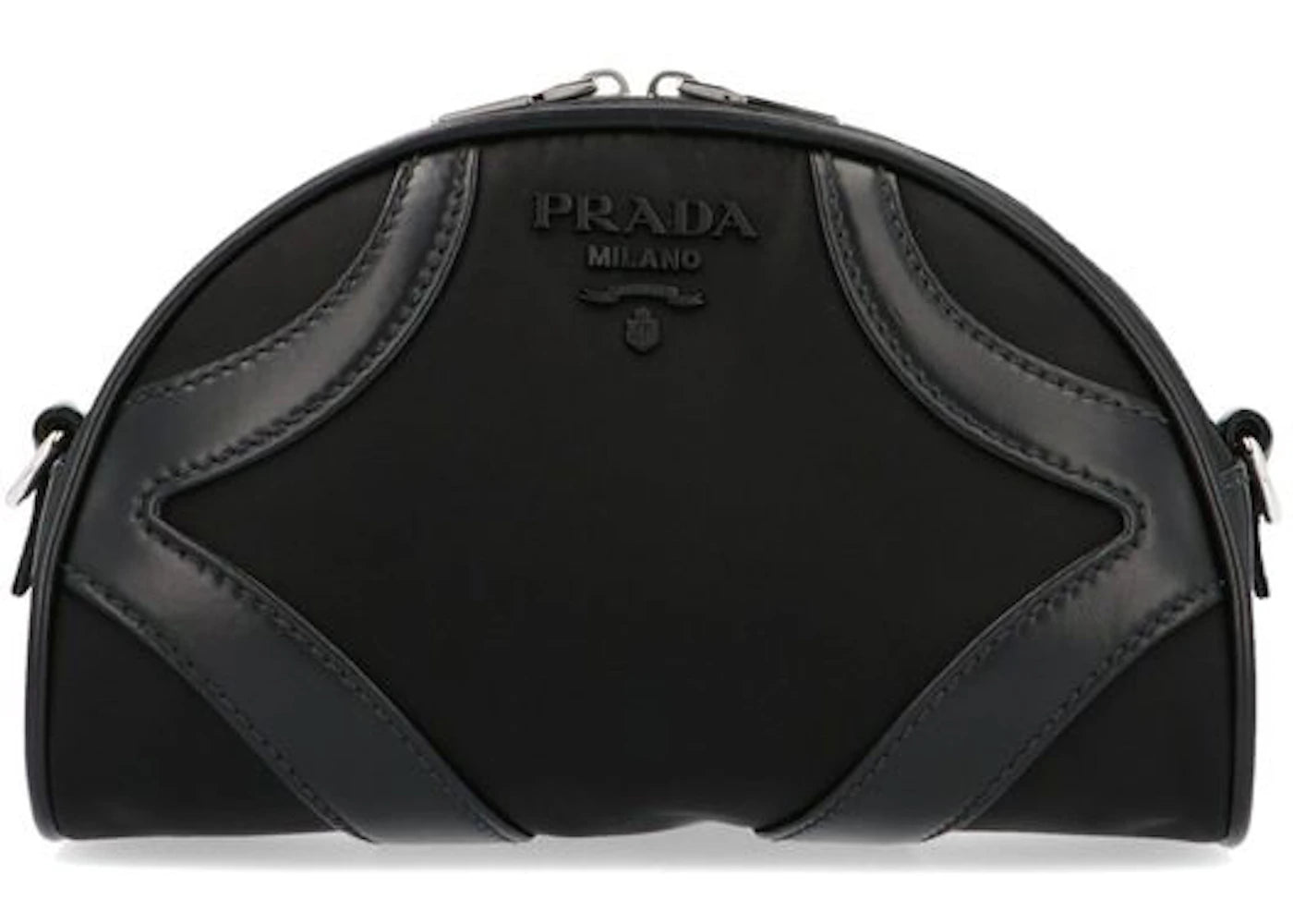 Prada Bowling Cross Body Bag Black