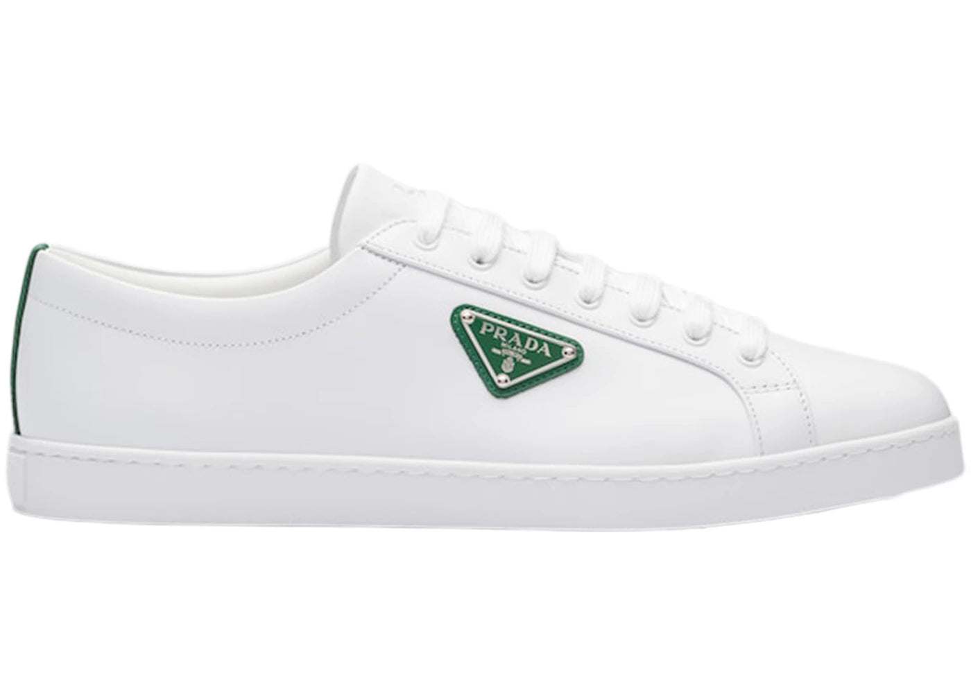 Prada Brushed Sneakers Leather White White Mango