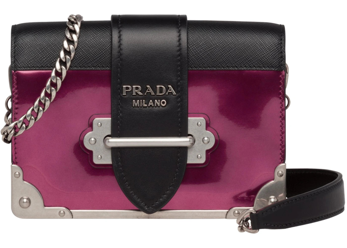 Prada Cahier Metallic Chain Pink