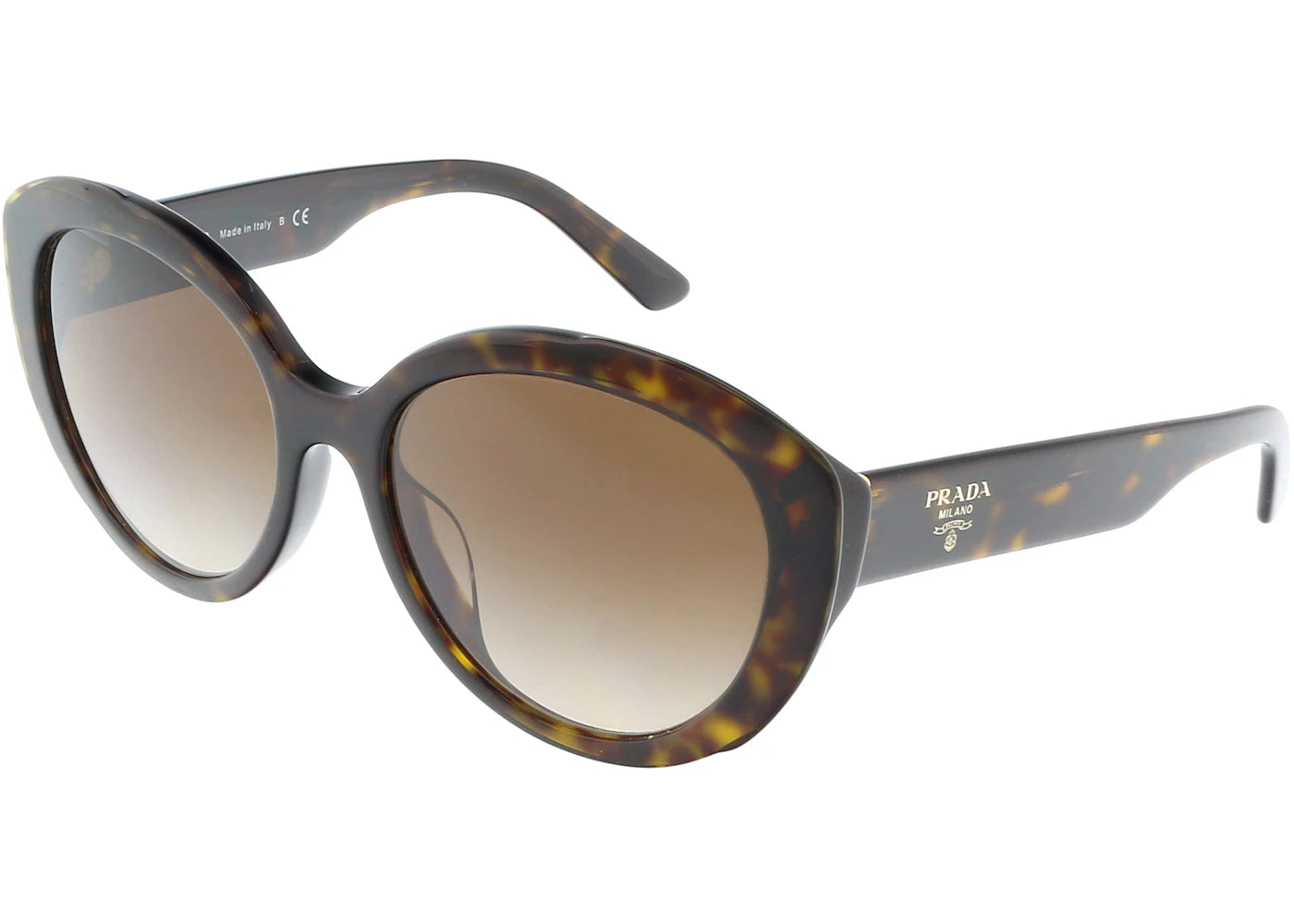 Prada Irregular Sunglasses Dark Havana (0PR 01YSF)