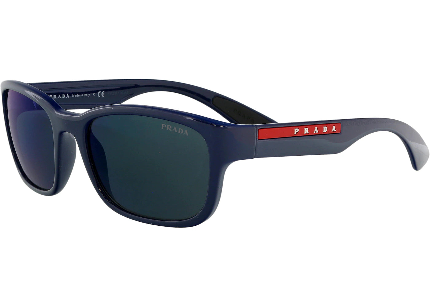 Prada Linea Rossa Rectangular Sunglasses Blue/Dark Grey (0PS 05VS MAB387)