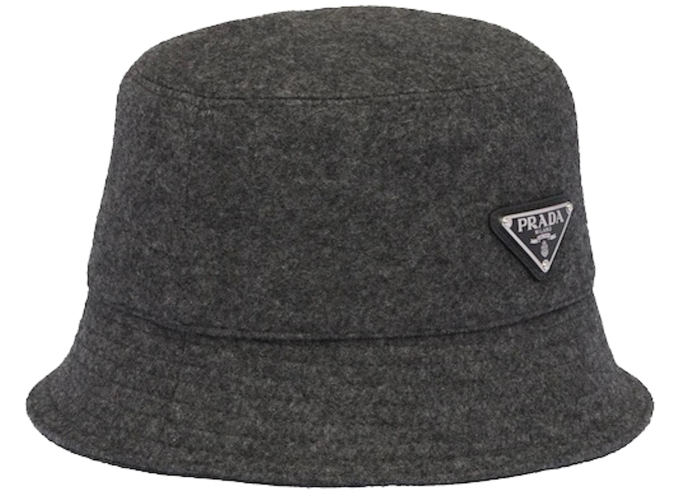 Prada Loden Bucket Hat Anthracite