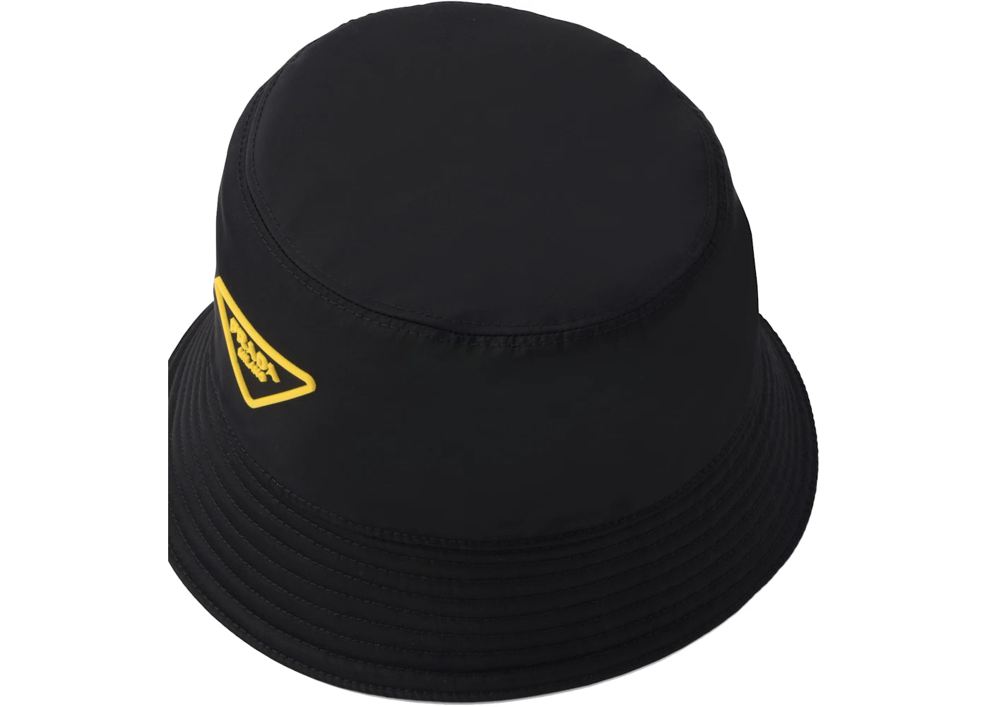 Prada Nylon Bucket Hat Black/Yellow