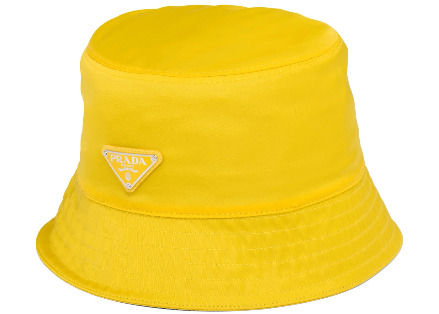 Prada Nylon Bucket Hat Pineapple Yellow
