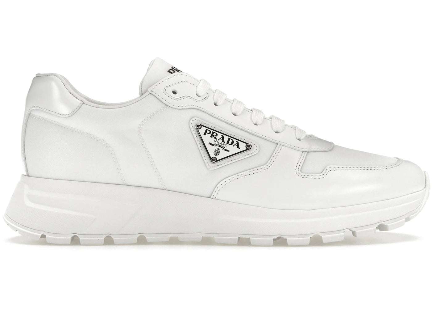 Prada PRAX 01 Sneakers Re-Nylon Brushed Leather White White