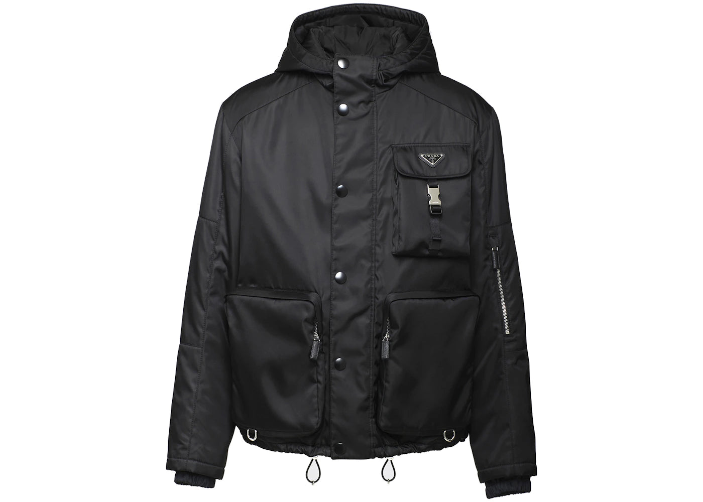 Prada Re-Nylon Blouson Cargo Jacket Black