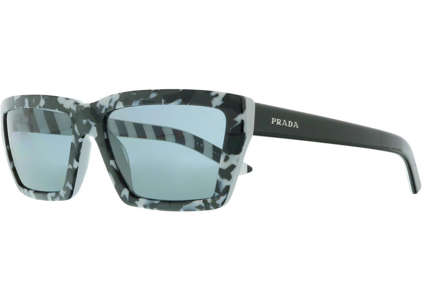 Prada Rectangle Sunglasses Black White Havana (0PR 04VS 4433C2 Millenials)