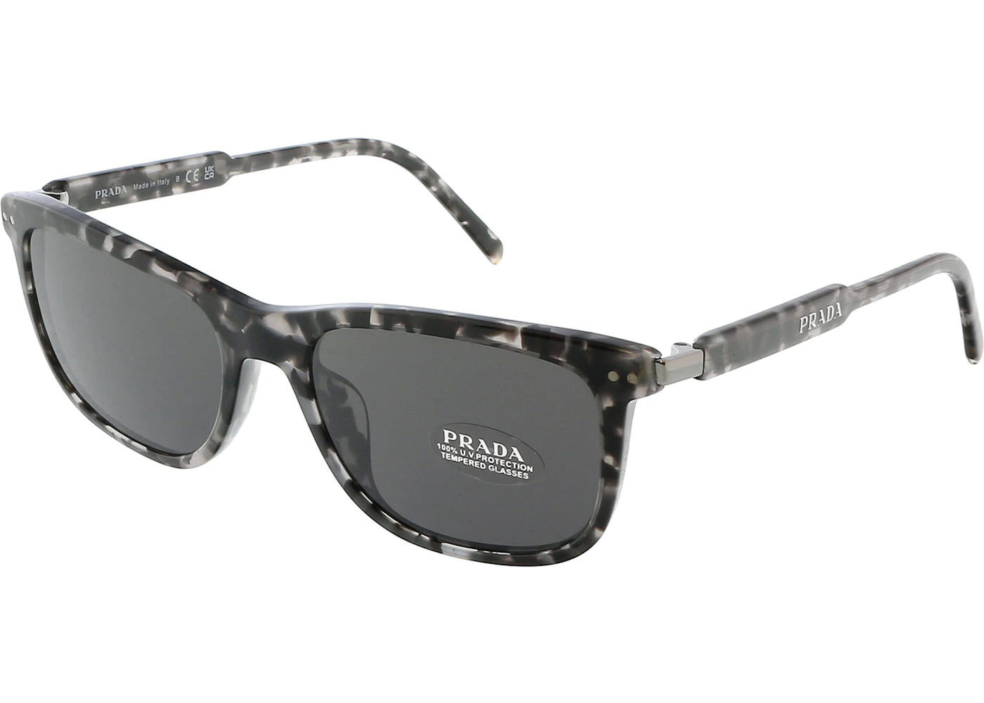 Prada Rectangular Sunglasses Havana Grey/Dark Grey (0PR 18YS 19A09C)